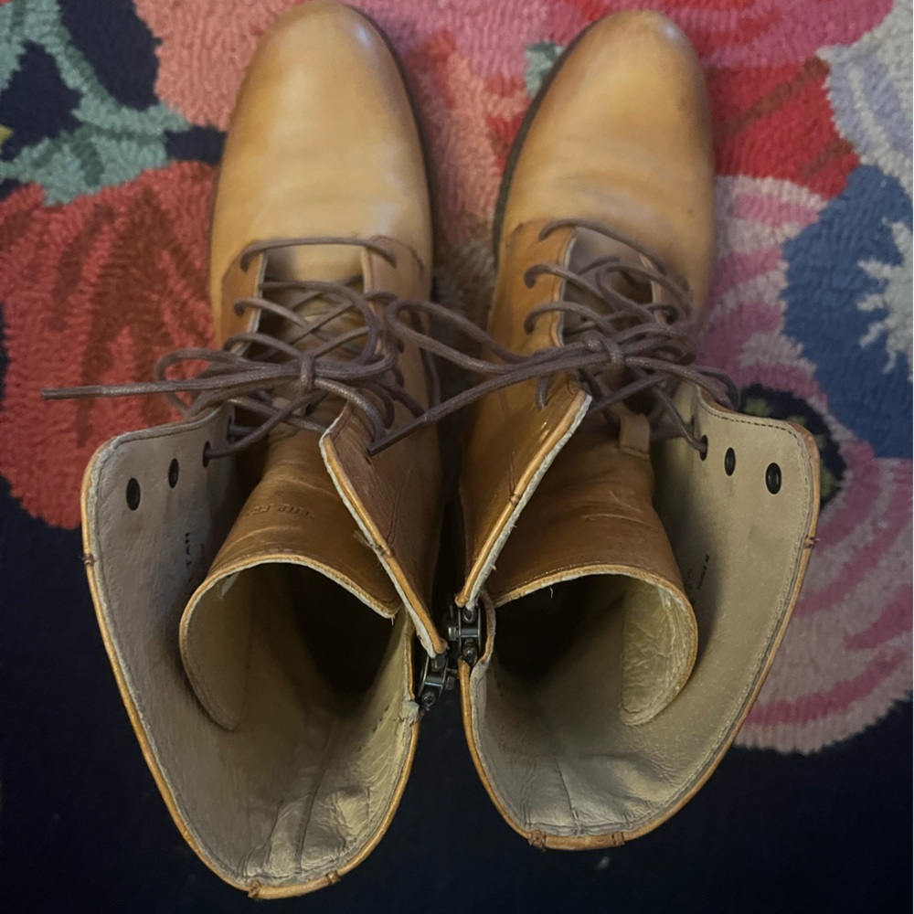 FRYE Melissa Lace Short Combat Boots - Picture 3 of 9